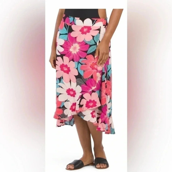 LA BLANCA In Full Bloom Beach Swim Cocer - up Skirt Color Multi Size XS - Picture 1 of 3